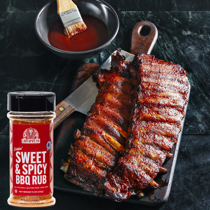 Lion Spice Co Sweet & Spicy BBQ Rub – Brown Sugar Sweet Heat Seasoning for Ribs, Chicken, Wings, Pork & Vegetables | All-Natural Clean Ingredients | Gluten-Free, Non-GMO BBQ Spice Blend