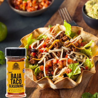 Lion Spice Co. Baja Taco Seasoning – Zesty Chili Lime Blend for Chicken, Beef, Shrimp, Fish & Vegetables | Clean Label, No MSG, Gluten-Free, Non-GMO, 5 oz