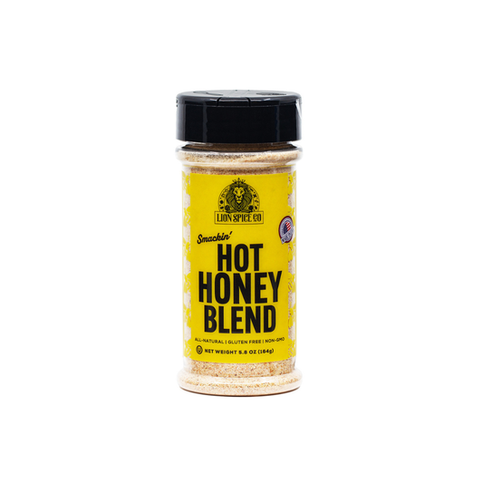 Lion Spice Co Hot Honey Seasoning – Sweet Heat Blend with Chili Peppers – Hot Honey Rub for Chicken, Wings, Ribs & BBQ – Ideal for Grilling, Roasting & Frying – 5.8 oz Shaker